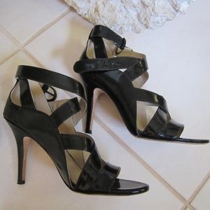 Joan & David Black Heel Sandals